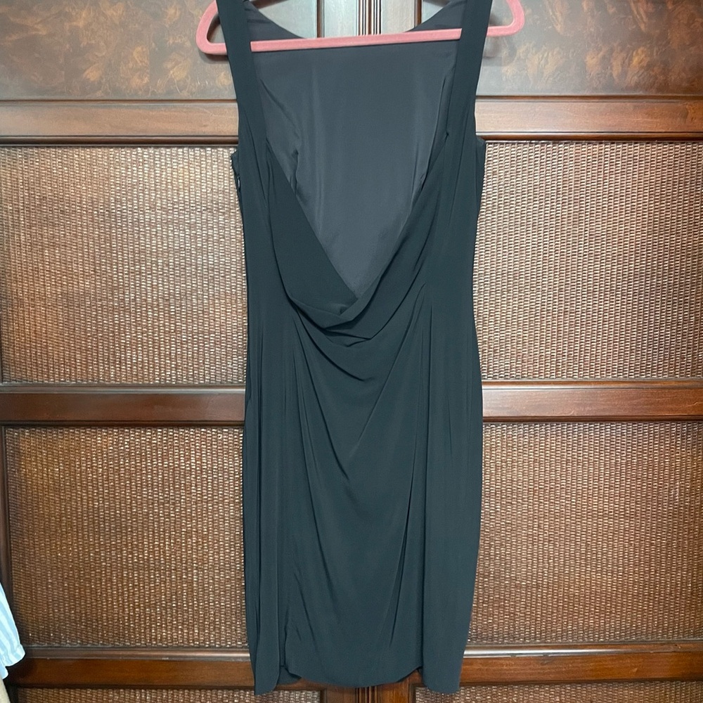 Love Moschino Black Shift Dress Drape Open Back Size ‎ 6 cocktail Party Evening - Picture 12 of 16